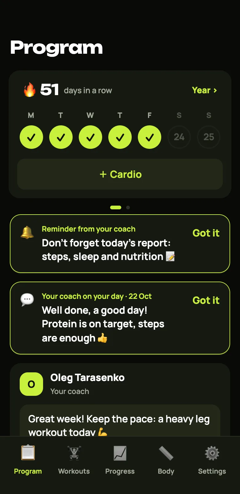 GymLog client app: GymLog vs spreadsheets